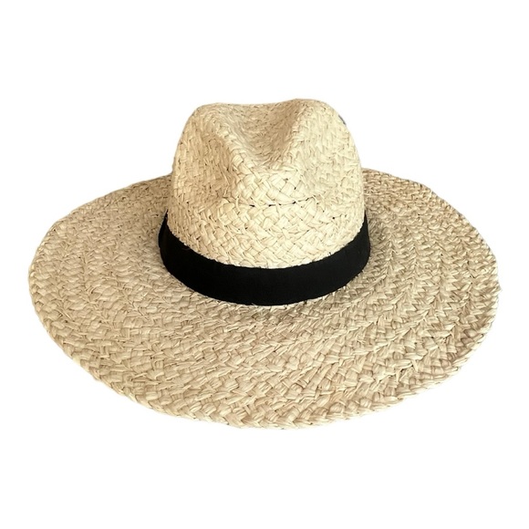 Wide Brim Woven Straw Beach Hat - Picture 2 of 9